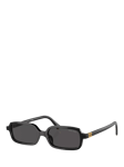 Miu Miu 0MU11Z Rectangular Sunglasses, Black