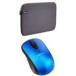 Set Amazon Basics 13.3-INCH LAPTOP SLEEVE - GREY + Amazon Basics WIRELESS MOUSE WITH NANO RECEIVER - BLUE