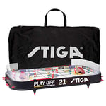 STIGA Hockey sur Table Playoff 21 Jeu de Table Suède-Canada avec sac de rangement, Enfant, Noir/Blanc, 96 x 50 cm