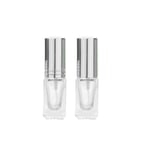 Mini påfyllbar parfym sprayflaska glasflaska 6 ml 2-pack Silver