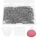 Sewing Pins 1000 Pcs,26mm Long Quilting Pins With Sharp Ends Not Easy To Bend & Oxidize, Fine Satin Pins for Dress Making, Flat Head Stick Sewing Pins for Dressmaking,Quilting,Jewelry & Crafts