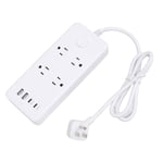 Smart Plug Power Strip Flat Plug Power Strip With 4 USB Ports 20W 4 AC Outl