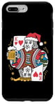 Coque pour iPhone 7 Plus/8 Plus King Of Hearts With Beer Jeu de cartes vintage pour amateur de bière