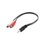 3.5mm Aux Male To 2 Rca Female M/f Stereo Audio Cable Conver