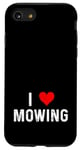 Coque pour iPhone SE (2020) / 7 / 8 I Love Mowing – Heart – Tondeuse à gazon pour gazon