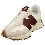 New Balance 327 Womens Fashion Trainers in White Burgundy - 4 UK