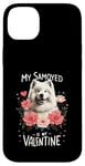 Coque pour iPhone 14 Plus Roses Flowers Valentine's Day Samoyed Dog Sammies