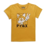 Sonic The Hedgehog Tails Katakana Women's T-Shirt - Mustard - XL