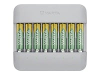 VARTA Eco Charger Multi Resirkulert batterilader + 8x AA 2100mAh