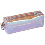 Cartable Oberthur  Trousse  transparente motif holographique - Orange