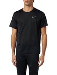 Nike Men's Shirt M NK DF Miler Breathe SS, Black/Reflective Silv, DX0874-010, 2XL