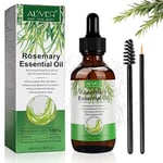 Rosemary Oil for Hair Growth 60ml, Pure Essential Oil for Eyelashs, Eyebrows, Face, Skin Care, Body Massage, Aromatherapy, Hair Loss Treatment, Nourishes The Scalp, Improve Blood Circulation