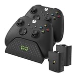 Venom Twin Charging Dock with 2 x Rechargeable Battery Packs - Black (Xbox Serie