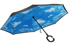 LEOFLA Parapluie inverse réversible coupe-vent avec ouverture prise de vue au contraire pluie, variable, moyenne - couleurs assorties