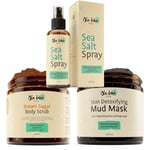 Sea Salt Hair Spray 150ml + Brown Sugar Scrub 220ml + Detox Mud Mask 250ml