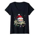 Womens Merry And Bright Christmas Lights Xmas for Men Women Lover V-Neck T-Shirt