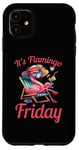 Coque pour iPhone 11 Citation amusante des flamants roses It's Flamingo Friday