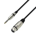 Adam Hall Cables 3 STAR BFV 1000 - Câble Micro XLR femelle vers Jack 6,35 mm TRS stéréo 10 m