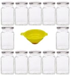 Viva Haushaltswaren Bocaux à confiture/épices en verre, Deckel Silber, 260 ml