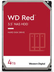 Wd Red,Disque Dur Interne Nas 3.0-4 Tb-5400 Rpm,Sata 6 Gb/S,Smr,Cache De 256 Mb,3,5 Po