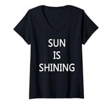 Womens Sun is Shining V-Neck T-Shirt