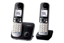 Panasonic Kx-Tg6812, Dect-Telefon, Högtalartelefon, 120 Poster, Namn Och Uppringnings-Id, Svart, Silver