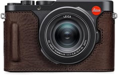 Étui pour Leica D-LUX 8 La caméra,Style Rétro-Demi-Housse de Protection en Cuir Véritable pour Leica D LUX 8/D-LUX8 La caméra-avec Ouverture en Bas et Poignée-Café