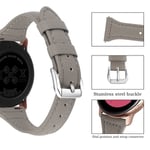 Samsung Galaxy Watch FE Smalt armband i äkta läder, grå