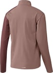 adidas Women's Terrex Multi Climacool Half Zip Long Sleeve, Warm Clay, XL