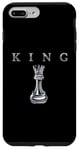 Coque pour iPhone 7 Plus/8 Plus Chess King Design Argent Couronne Pièce d'échecs Idée cadeau