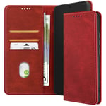 Avizar Folio case for Poco X6 Pro 5G magnetic cover Wallet, Burgundy