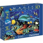 Clementoni Puzzle 1000 pièces Magie 3D Récif avec Dauphins animaux sous marins