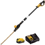 Dewalt DCMPH566P1 18V Li-ion Pole Hedge Trimmer with 1 x 5.0Ah Battery & Charger