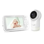 Hubble Nursery View Pro 5 Inch Video Baby Monitor White