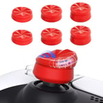 PlayVital Capuchon Joystick pour ps5/ps5 Edge Manette,Thumb Grip Thumbstick Cap Cover pour ps4,Hurricane Joystick Grips Caps pour Xbox Core/Xbox One/Elite Series 2/Switch Pro-Rouge(3 Paires)