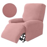 Stickade vilstolssofföverdrag Lazy Boy Elastisk soffa Protector Relax Cover Lounge Hem Husdjur Anti-Scratch 1/2/3/4 sits grid-Pink 3 Seater