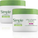 Simple Kind to Skin Vital Vitamin Day Cream 50ml Pack of 2- FREE & FAST SHIPPING