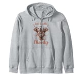 Highland Cow Just A Little Moody Cute Farm Animal Farmer Zip Hoodie