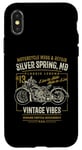 iPhone X/XS Silver Spring Maryland Retro Motorcycle Distressed Design Case