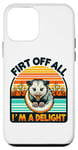 Coque pour iPhone 12 mini Funny First of All I'm A Delight Sarcastic Angry Opossum