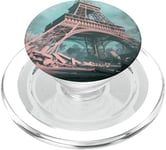 Ruines de la Tour Eiffel futuriste – Post-apocalyptique PopSockets PopGrip pour MagSafe