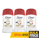 Dove Apple Go Fresh Stick Deodorant Antiperspirant 40ml 3-Pack