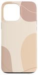 Coque pour iPhone 13 Pro Max Couleur neutre bohème marron clair et beige pastel, crème