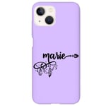 Coque violet Iphone 14 avec votre prenom 6 lune