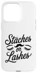 Coque pour iPhone 15 Pro Max Staches Or Lashes Genre Reveal Future Parent Dad Mom