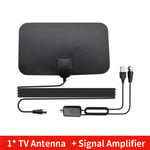 Antenne TV numérique intérieure active,haute qualité,amplificateur de 50 Beauté,design plat HD,4K,25dB,gain élevé,boîtier TV DTV - Type with amplifier #C