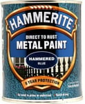 Hammerite 5092938 Metal Paint Hammered Blue 750ml