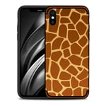 NXE iPhone Xs Max mjukt fodral med präglat mönster - Giraff Textur