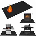 Groofoo Tapis Anti Feu, Tapis de Protection, Barbecue Sol D'extérieur Tapis de Gril Anti Feu bbq Tapis Réutilisable Facile à Nettoyer Étanche Tapis