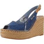 Replay Femme Jess Sling Sandale cale, 220 Denim, 40 EU